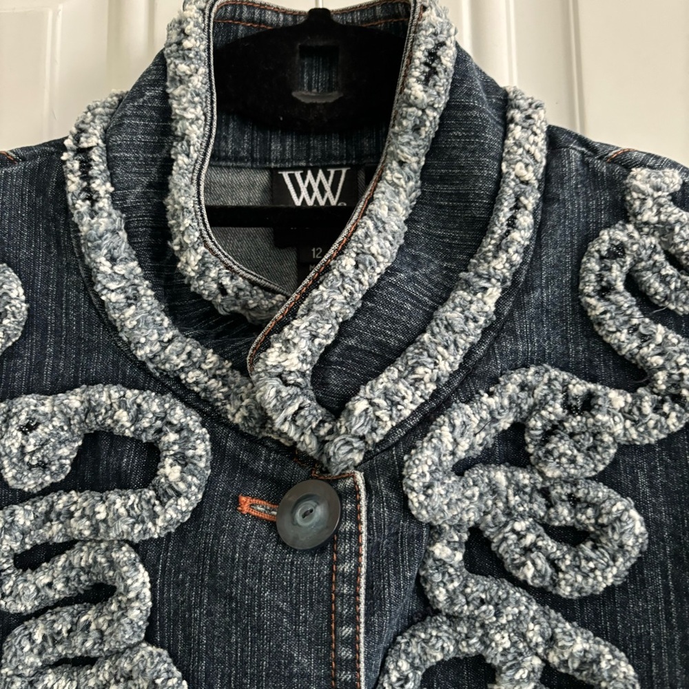 Vintage Worth Denim Jacket, Size 12 - Picture 3 of 11